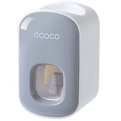 ECOCO E1922 Dispositivo di spremitura automatico per dentifricio a doppia posizione per bambini adulti, E1922 Black, E1922 Grey