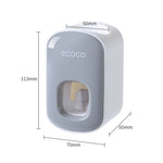 ECOCO E1922 Dispositivo di spremitura automatico per dentifricio a doppia posizione per bambini adulti, E1922 Black, E1922 Grey