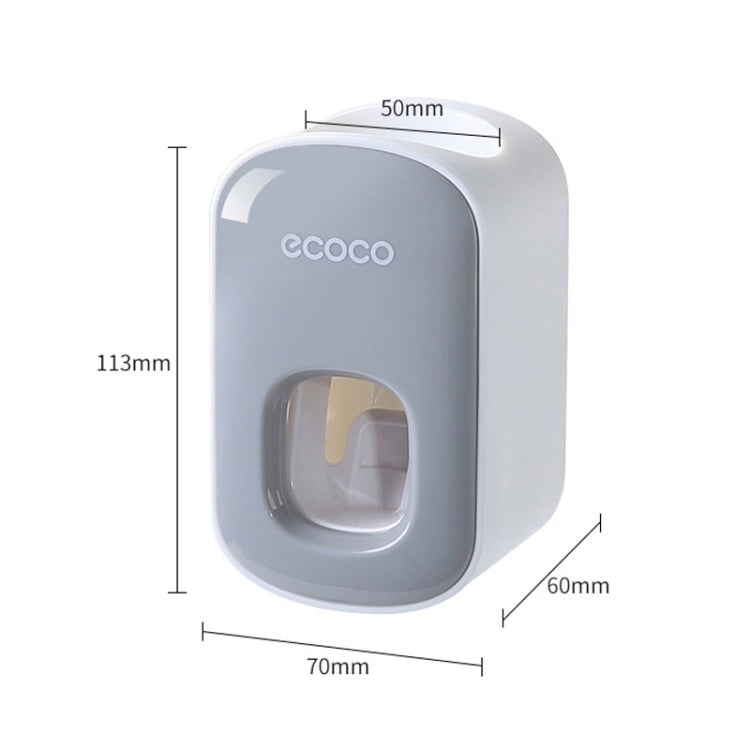 ECOCO E1922 Dispositivo di spremitura automatico per dentifricio a doppia posizione per bambini adulti, E1922 Black, E1922 Grey