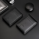 Portafoglio uomo in pelle con porta carte e tracker RFID