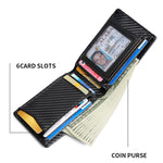 Portafoglio uomo in pelle con porta carte e tracker RFID