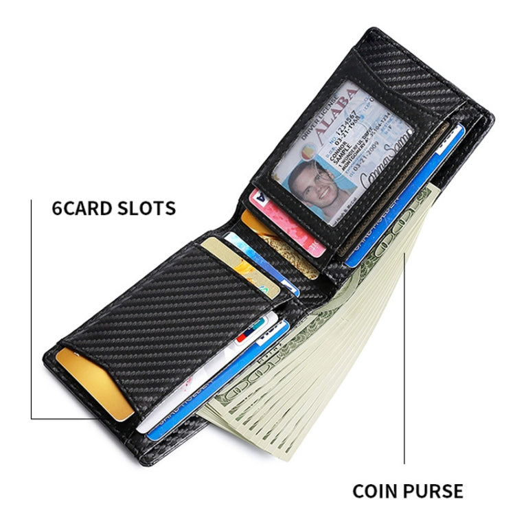 Portafoglio uomo in pelle con porta carte e tracker RFID