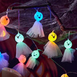 Luce della stringa dell'ornamento del fantasma del panno luminoso della decorazione di Halloween del LED, 1.5m 10 Lights, 3m 20 Lights, 6m 40 Lights