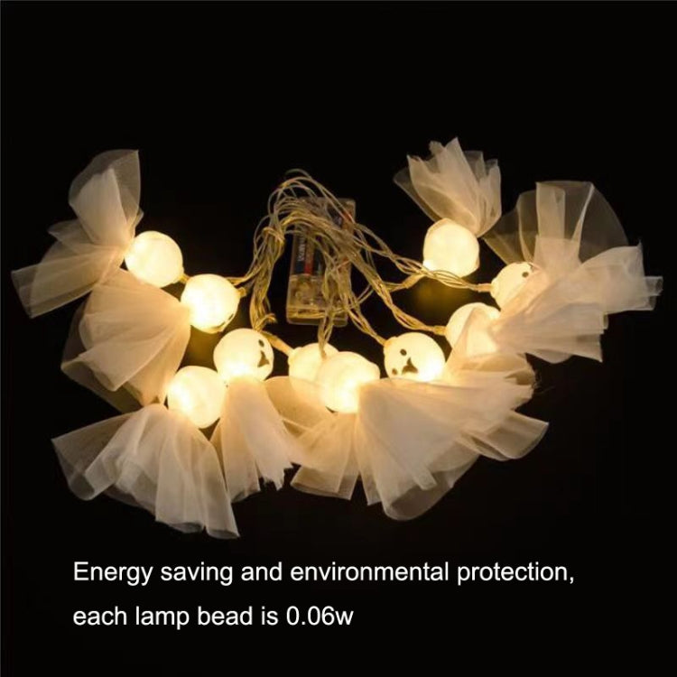 Luce della stringa dell'ornamento del fantasma del panno luminoso della decorazione di Halloween del LED, 1.5m 10 Lights, 3m 20 Lights, 6m 40 Lights