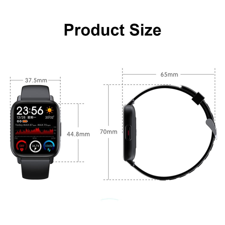 QS16Pro 1.69-Inch Health Monitoring Orologio intelligente impermeabile, supporta il rilevamento della temperatura corporea, White, Pink, Blue, Black, Silver Gray, Green, Black Steel, Thick Black Steel