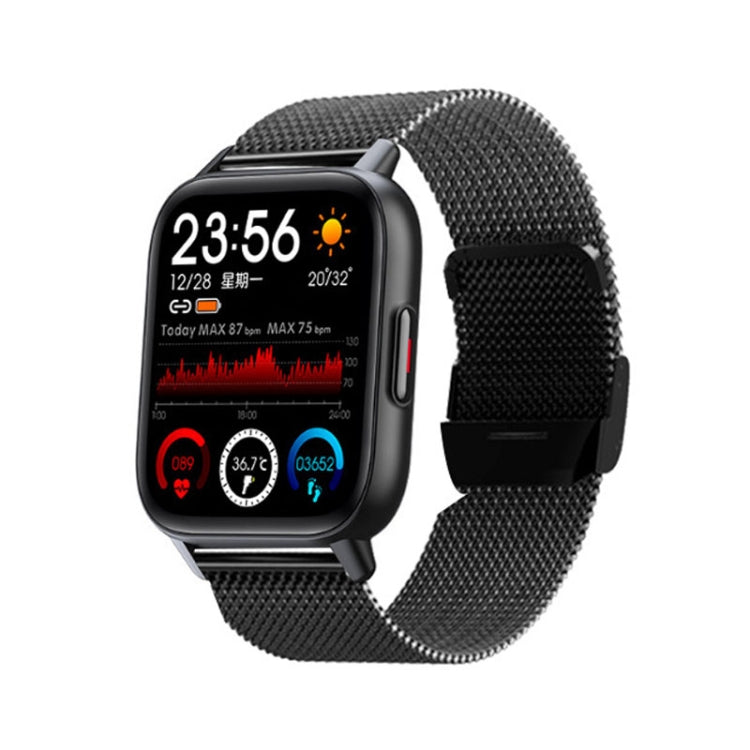 QS16Pro 1.69-Inch Health Monitoring Orologio intelligente impermeabile, supporta il rilevamento della temperatura corporea, White, Pink, Blue, Black, Silver Gray, Green, Black Steel, Thick Black Steel