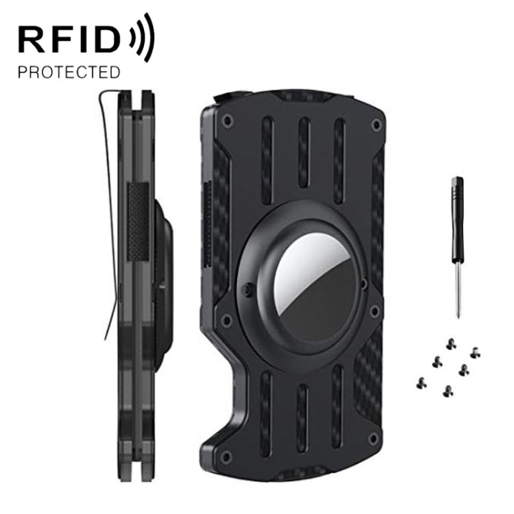 Porta carte RFID in alluminio ultra sottile per AirTag
