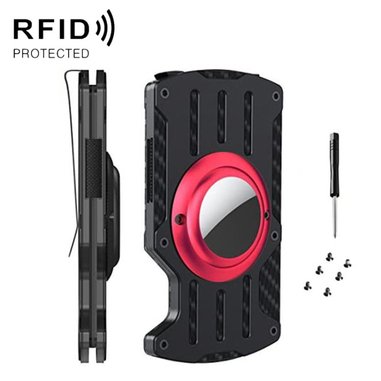 Porta carte RFID in alluminio ultra sottile per AirTag