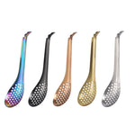 Cucchiaio da cucina molecolare per scolapasta per caviale piccolo in acciaio inossidabile 304 da 2 pezzi, True Color, Golden, Rose Gold, Colored, Black