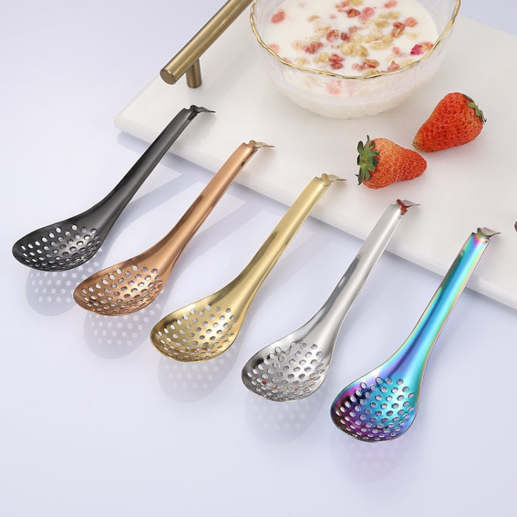 Cucchiaio da cucina molecolare per scolapasta per caviale piccolo in acciaio inossidabile 304 da 2 pezzi, True Color, Golden, Rose Gold, Colored, Black