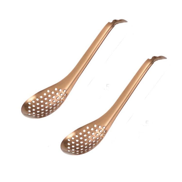 Cucchiaio da cucina molecolare per scolapasta per caviale piccolo in acciaio inossidabile 304 da 2 pezzi, True Color, Golden, Rose Gold, Colored, Black