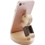 Supporto cellulare in legno di faggio per dispositivi fino a 6,3"