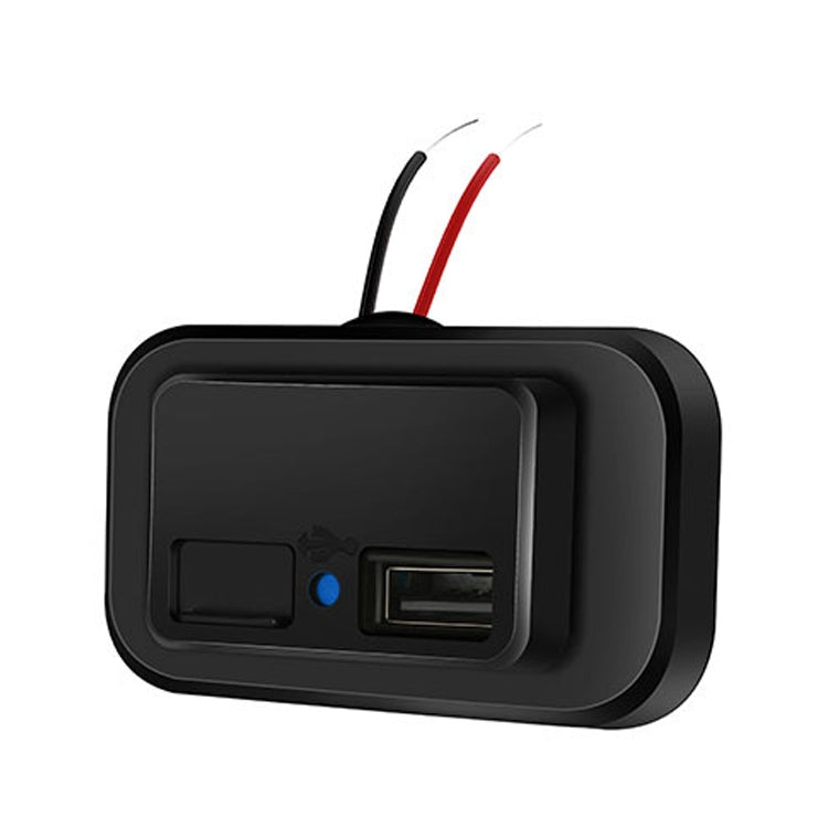 4.8A Caricabatteria per auto doppio USB modificato con bus per camper con coperchio a molla automatico senza punzonatura, 4.8A