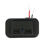 4.8A Caricabatteria per auto doppio USB modificato con bus per camper con coperchio a molla automatico senza punzonatura, 4.8A