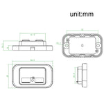 4.8A Caricabatteria per auto doppio USB modificato con bus per camper con coperchio a molla automatico senza punzonatura, 4.8A