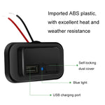4.8A Caricabatteria per auto doppio USB modificato con bus per camper con coperchio a molla automatico senza punzonatura, 4.8A