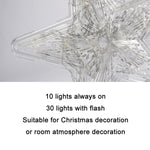 Luci a forma di stella incandescente a LED con luce superiore dell'albero di Natale, dimensioni:, Small Battery Model, Large Battery Model, Small EU Plug, Large EU Plug