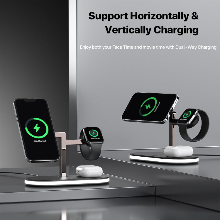 Caricabatterie wireless 15W 3 in 1 per iPhone 12/13 e Apple