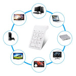 Mini tastierino numerico wireless 2.4G, Wireless White