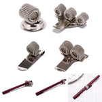 10 PCS Portapenne per uniforme da infermiera per medici Portapenne in metallo, stile:, Single Hole Vertical, Single Hole Horizontal, Three Hole, Adhesive Rotatable, Strong Magnetic, Rivet, Horizontal Rose Gold