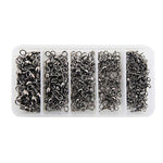 115 Pz/scatola Anello da pesca in acciaio inossidabile girevole a tre punte a forma di bottiglia, 115 PCS / Box