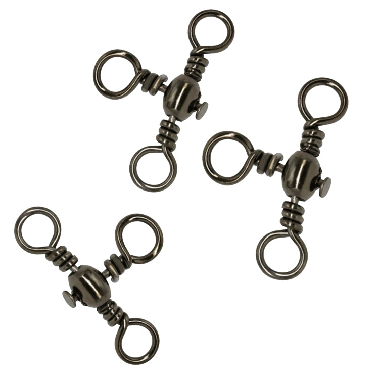 115 Pz/scatola Anello da pesca in acciaio inossidabile girevole a tre punte a forma di bottiglia, 115 PCS / Box