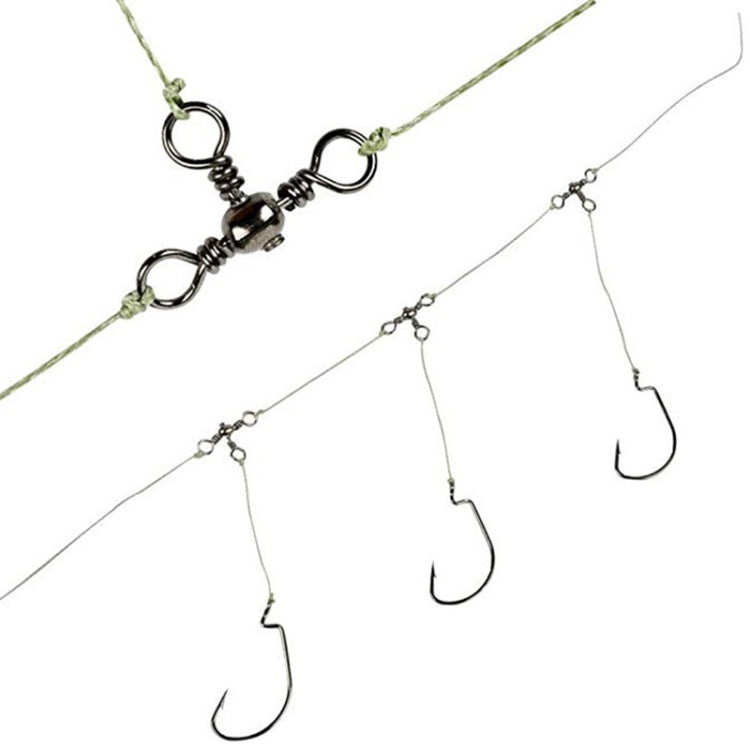 115 Pz/scatola Anello da pesca in acciaio inossidabile girevole a tre punte a forma di bottiglia, 115 PCS / Box