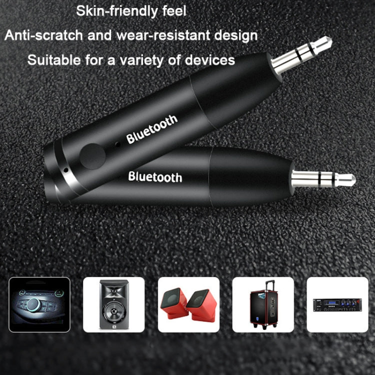 011 Ricevitore audio Bluetooth 5.0 AUX Adattatore audio stereo per auto da 3,5 mm, 011 Black