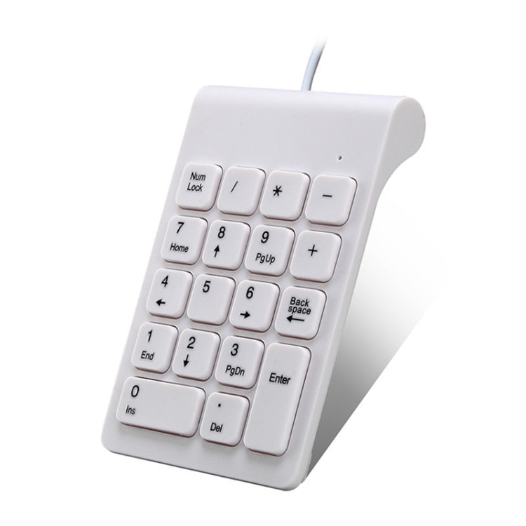 Mini tastiera USB digitale cablata per laptop, Wired White, Wired Black