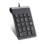 Mini tastiera USB digitale cablata per laptop, Wired White, Wired Black