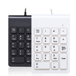 Mini tastiera USB digitale cablata per laptop, Wired White, Wired Black