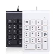 Mini tastiera USB digitale cablata per laptop, Wired White, Wired Black