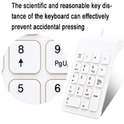 Mini tastiera USB digitale cablata per laptop, Wired White, Wired Black
