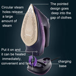 Piroscafo per indumenti da stiro a vapore portatile da 2400 W per uso domestico, spina europea, 2400W Purple, 2400W Green