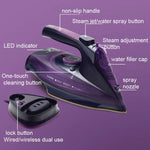 Piroscafo per indumenti da stiro a vapore portatile da 2400 W per uso domestico, spina europea, 2400W Purple, 2400W Green