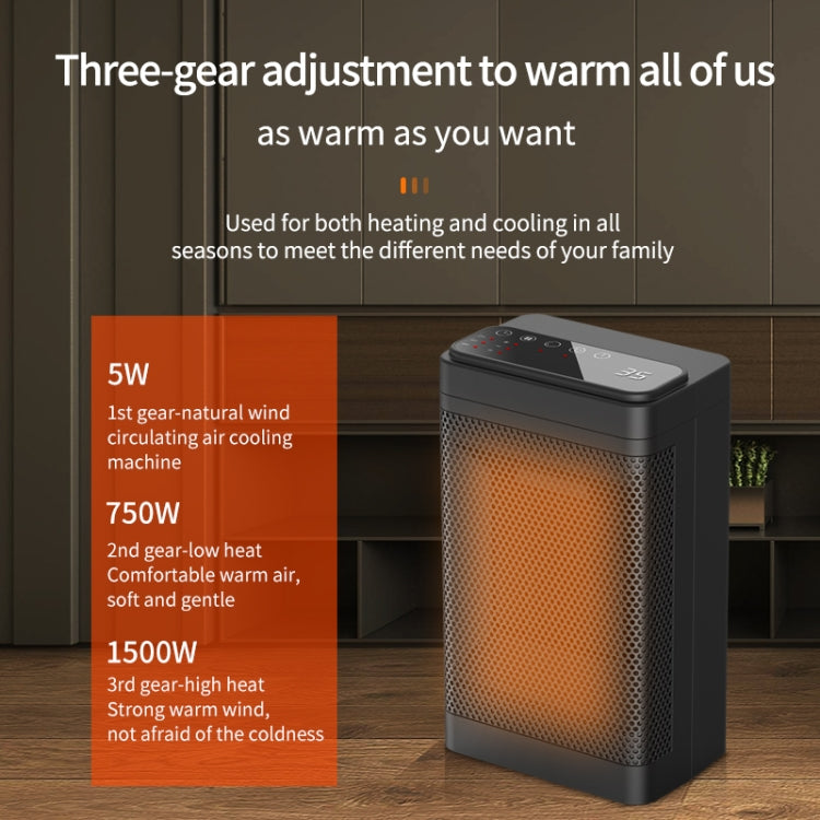 Riscaldatore elettrico da tavolo 1500W con telecomando touch