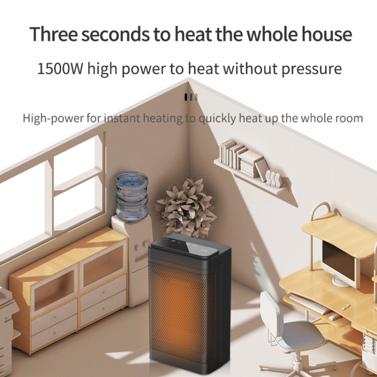 Riscaldatore elettrico da tavolo 1500W con telecomando touch