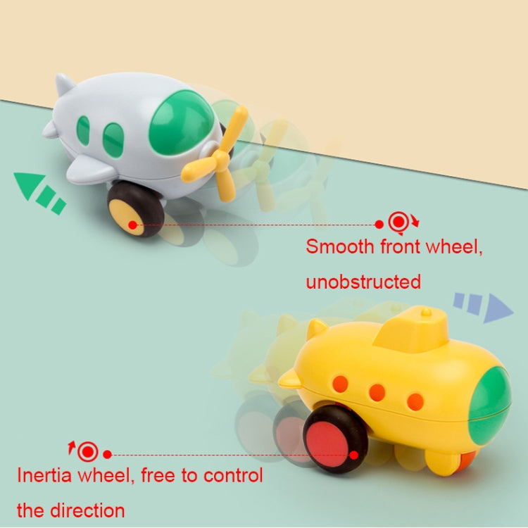 Cartoni animati per bambini Mini auto giocattolo inerziale resistente alle cadute, Police Car, Ambulance, Sanitation Vehicle, Fire, Ship, Ferry, Submarine, Battlefall, Aircraft, Transport Aircraft, Fighter, Helicopter