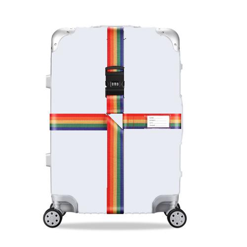 Cinghie di rinforzo per bagagli Corda protettiva fissa con lucchetto a combinazione, Red, Blue, Black, Khaki, Purple, Orange, Customs Lock Red, Customs Lock Blue, Customs Lock Black, Customs Lock Khaki, Rainbow