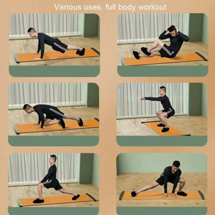 Tavola da allenamento per pattinaggio fitness con cuscino scorrevole, dimensioni:, 50x140cm Orange, 50x140cm Black, 50x180cm Orange, 50x180cm Black, 50x200cm Orange, 50x200cm Black