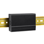 Waveshare 21177 Case in alluminio per guida DIN per Raspberry Pi 4 con ventola di raffreddamento e dissipatori di calore, 21177
