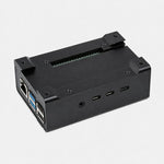 Waveshare 21177 Case in alluminio per guida DIN per Raspberry Pi 4 con ventola di raffreddamento e dissipatori di calore, 21177
