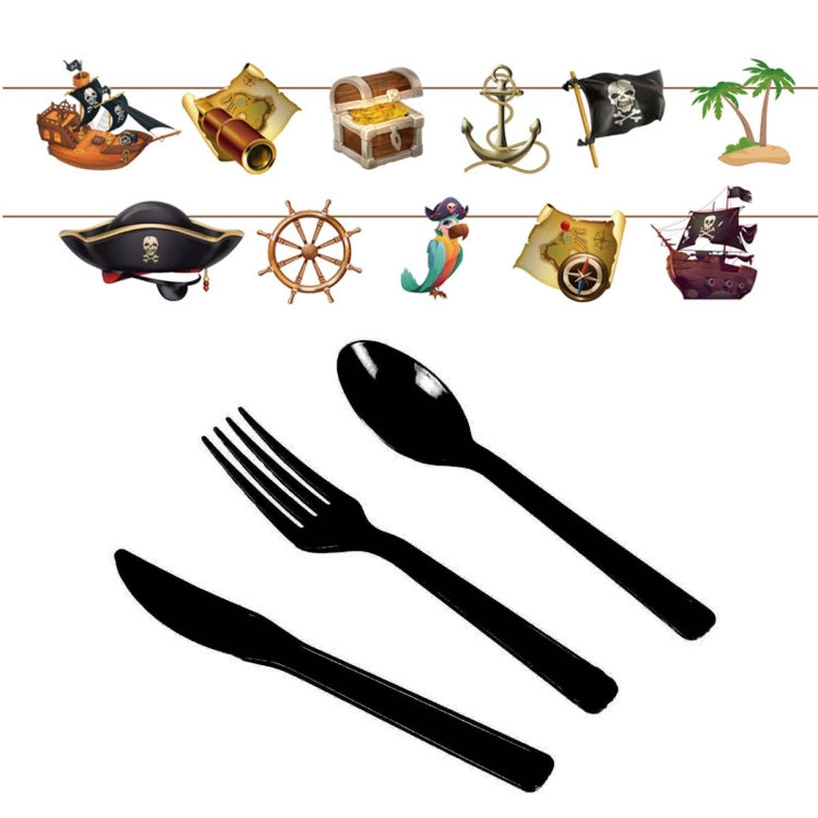 Set di forniture per feste in piatti di carta per tovaglie usa e getta a tema Pirate Treasure Hunt, Pirate Treasure Hunt Themed