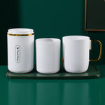 JM043 Set di tazze per collutorio domestico Coppia comoda scatola per spazzolini da viaggio, stile:, 2 Cups Dark Green, 2 Cups Black, 2 Cups White, 3 Cups Dark Green, 3 Cups Black, 3 Cups White