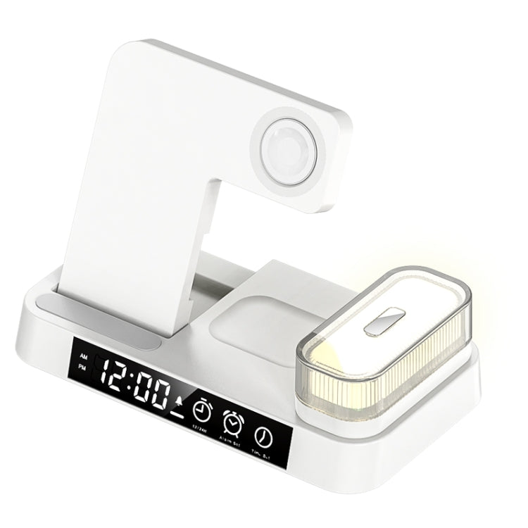 Supporto 3-in-1 con ricarica wireless e sveglia