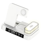 Supporto 3-in-1 con ricarica wireless e sveglia RGB