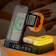 Supporto 3-in-1 con ricarica wireless e sveglia