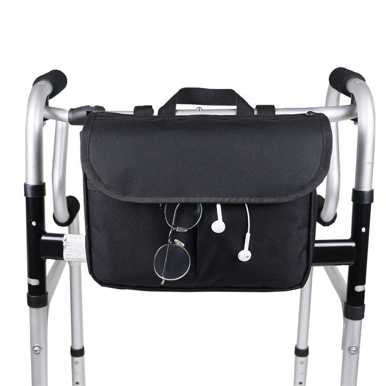 MTP-682 Borsa portaoggetti per sedia a rotelle sospesa Borsa portabici da passeggio per riabilitazione, MTP-682 Black, MTP-682 Grey
