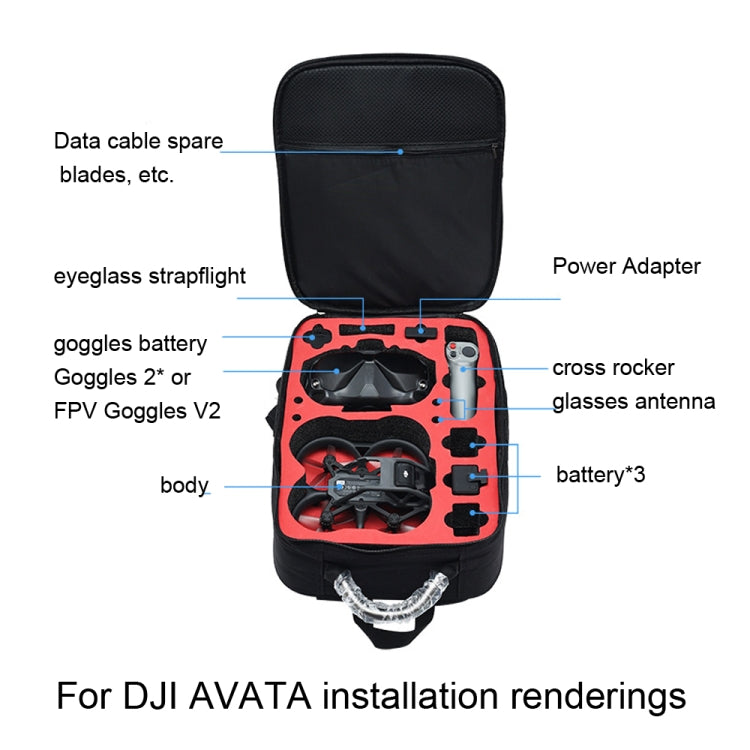 Organizer per zaino impermeabile drone per DJI Avata, Backpack  for DJI Avata