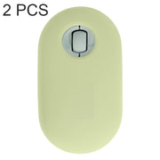 Custodia protettiva per mouse wireless antipolvere in silicone da 2 pezzi per Logitech Pebble, Black, Pink, Matcha Green, Gray Blue, Transparent